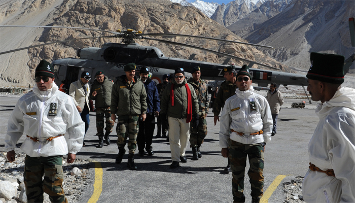 Modi at Siachen glacier