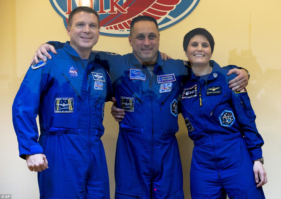 Italy's first female astronaut lifted to ISS