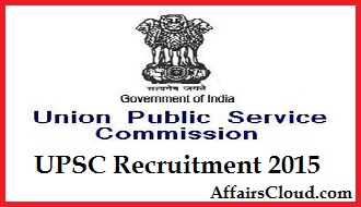 UPSC Recruitment 2015 for Drugs Inspector