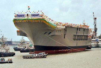 INS Vikrant undocked at Cochin