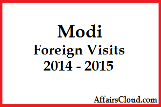 Modi foreign visit 2014-2015