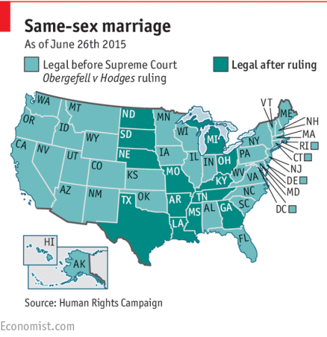 Same-sex marriages legalised across the US