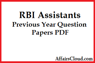 RBI Assistants Previous Year Question Papers