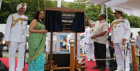 Manohar Parrikar commissions INS Vajrakosh at Karwar in Karnataka