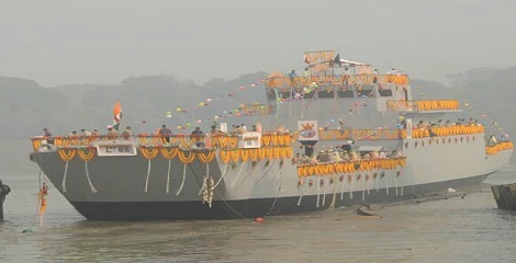 GRSE launches fifth ship of Indian Navy's LCU MK IV project