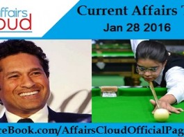 Current Affairs Today 28 January 2016