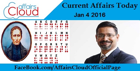 Current Affairs Today 4 January 2016