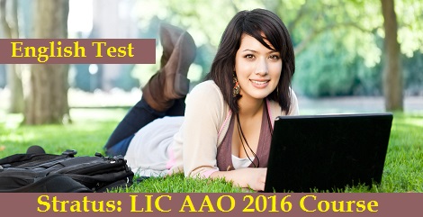 LIC AAO 2016 - English Test