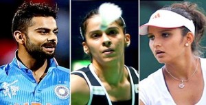 Sports stars Sania, Virat and Saina leading among 56 Indians in Forbes list