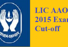 LIC AAO 2015 EXAM Cut-off Details