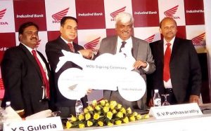 Honda partners with IndusInd Bank for two wheeler financing