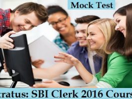 Stratus SBI Clerk 2016 Course - Mock Test