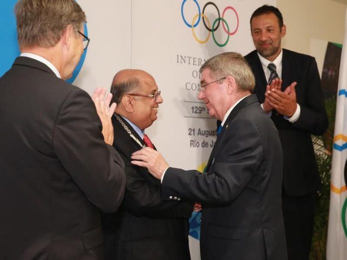IOA President N. Ramachandran was awarded with the Olympic Order IOA President N. Ramachandran was awarded with the Olympic Order