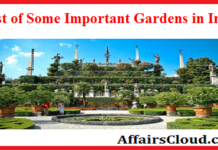 List of Some Important Gardens in India Gardens in India