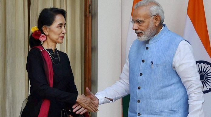 Aung San Suu Kyi in Delhi