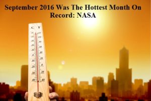 September 2016 Was The Hottest Month On Record: NASA