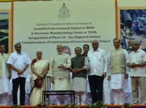 PM Laid Foundation Stone Of Greenfield Airport And Tuem Electronic City In Goa