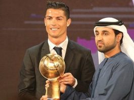 Real Madrid’s Ronaldo honoured at Globe Soccer Awards