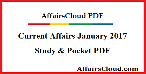 Current Affairs January 2017 PDF