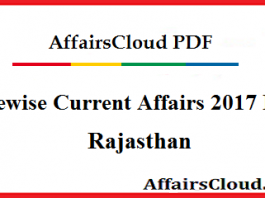 Rajasthan Current Affairs