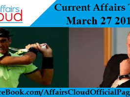 Current Affairs Today March 272017