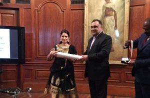UK Minister Priti Patel receives Pravasi Bharatiya Samman