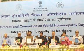 AYUSH Minister Shripad Yesso Naik inaugurates the International Convention on World Homoeopathy Day in New Delhi