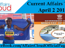 Current Affairs Today April 2 2017