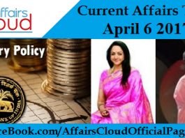 Current Affairs Today - April 6 2017