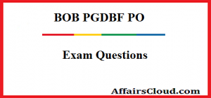 BOB PO Exam Questions