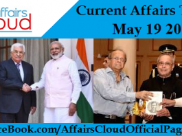 Current Affairs Today - May 19 2017