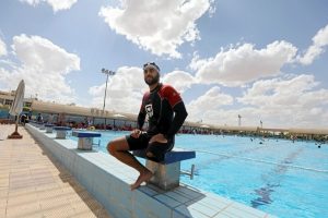 Egyptian Omar becomes first amputee to swim across Red Sea's Gulf of Aqaba