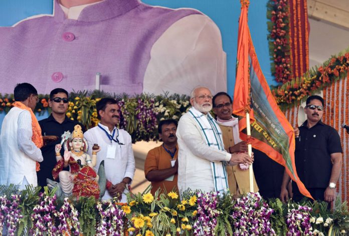 PM Modi launches Narmada Seva Mission in Madhya Pradesh PM Modi launches Narmada Seva Mission in Madhya Pradesh