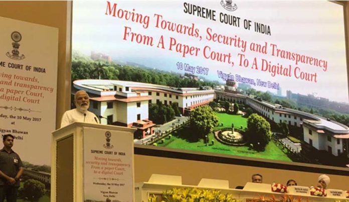 PM Modi launches integrated case management system of Supreme Court in presence of CJI PM Modi launches integrated case management system of Supreme Court in presence of CJI