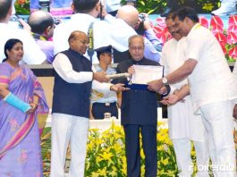 Pranab Mukharjee presented the Dr. Ambedkar National Awards