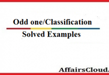 Odd One or Classification – Solved Examples