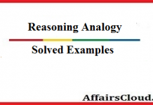 Reasoning Analogy – Solved Examples reasoning-analogy