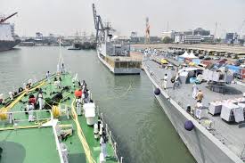 Five-ship Indian naval training flotilla on visit to Colombo