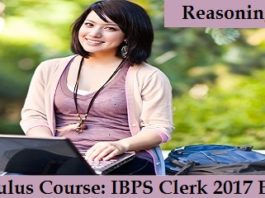 IBPS Clerk 2017 Reasoning Test