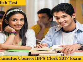 IBPS Clerk Course 2017 - English Test