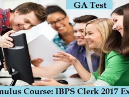 Cumulus Course - IBPS Clerk 2017 - GA Test