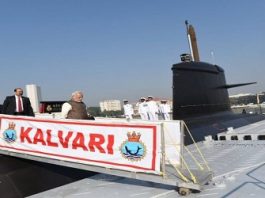 PM Modi commissions INS Kalvari submarine into the Indian Navy in Mumbai