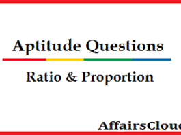 Quantitative Aptitude Question - Ratio & Proportion