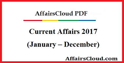 Current Affairs 2017 PDF