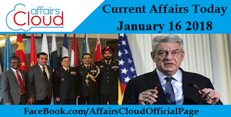 Current Affairs Today - January 16 2018