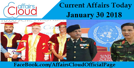 Current Affairs Today - January 30 2018