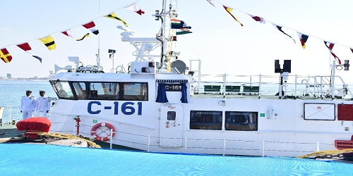 Indian Coast Guard Ship C-161 commissioned in Porbandar