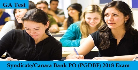 Syndicate-Canara Bank PO (PGDBF) 2018 Exam - GA Test