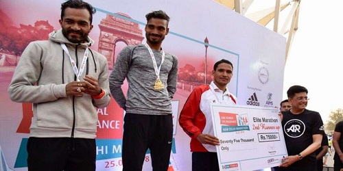 Gopi Thonakal and Monika Athare retain New Delhi Marathon titles
