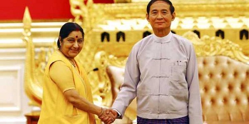 External Affairs Minister, Sushma Swaraj visits Myanmar